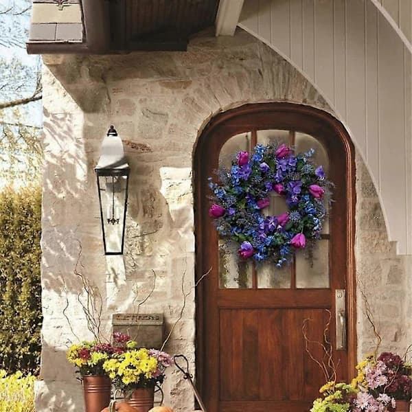 Spring Summer Wreath Artificial Front Door Garland Creative Outdoor Decor A