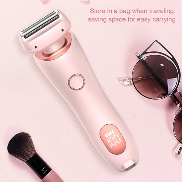 2-i-1 Bikini Trimmer Elektrisk Barbermaskine til Kvinder, Silky Glide Pro Hårfjerning til Barbering af Ben, Arme, Armhuler og Ansigt Blue