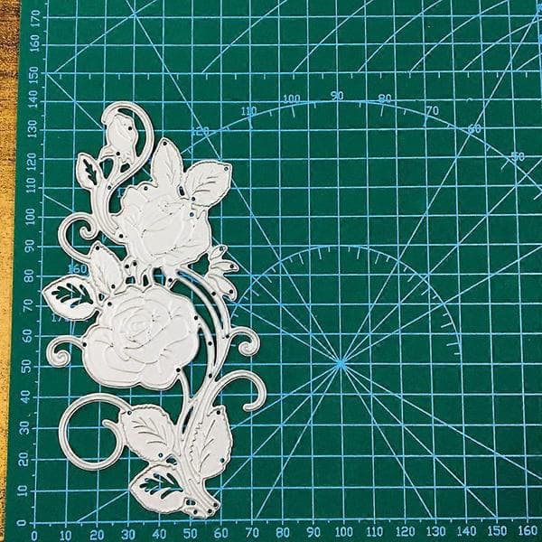 Roseblomst Metallskjærestanse Mal DIY Scrapbooking Album Stempel Papirkort E Sølv Sølv Silver