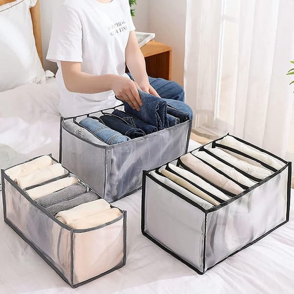 2023 - 2 stk Jeans Organizer Opbevaringsskab Bukser Foldbare