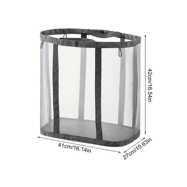 Foldable Laundry Basket with Handles Portable Collapsible Dirty Clothes Organizer Black Black