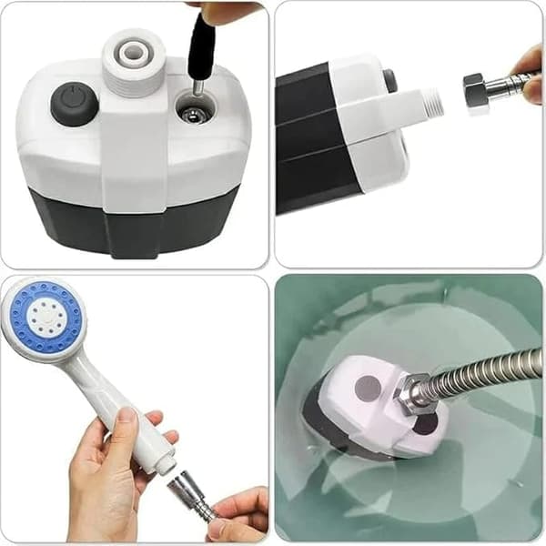 Portable Camping Shower with USB Charging – Electric Pump, LED Light_TF_TF