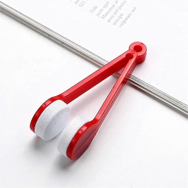 New Double-Sided Glasses Brush, Soft Microfiber Glasses Cleaner, Glasses Cleaning Brush, Drying Tool Green