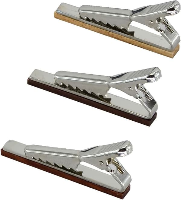 Kravatteklemmer til mænd, klassisk, metal, enkel, 3 stk. str. one size, farve one -