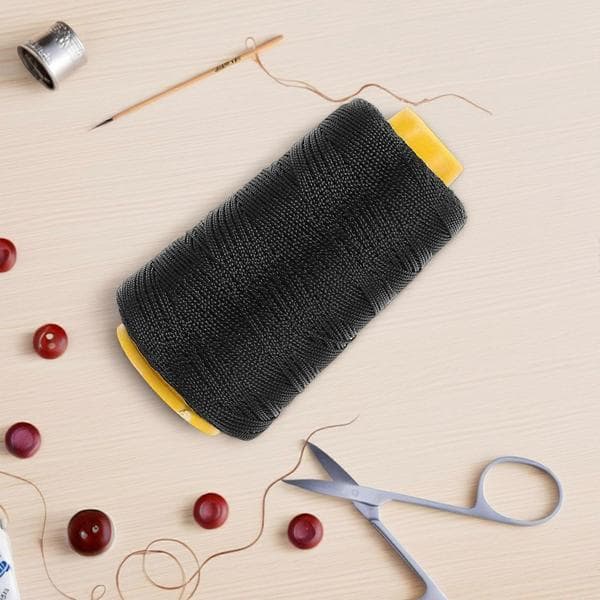 Sytråd Nylon Dekorativ Tråd til Håndsyning 1 Rulle Sort Stærk og Glat