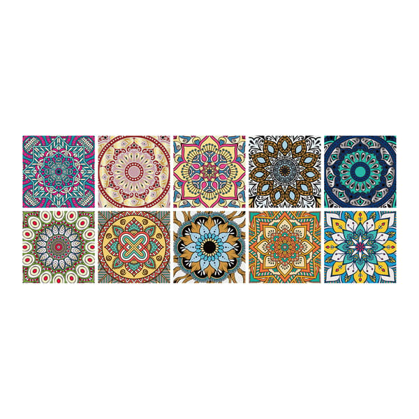 Marokkanske Flisdekaler 20x20cm Selvklebende (10 stk)