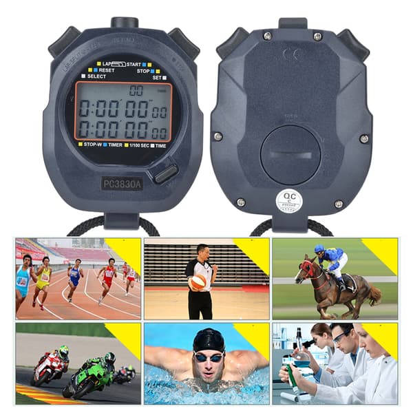 PC3830A ABS Sport Løb Stopur Elektronisk Atletik Nedtælling Stopur 0.01