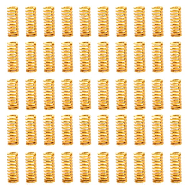 50 stk 10x25 mm Legeret Stål Gul Flad Top Varmebed Formfjeder til 3D-printer[co]