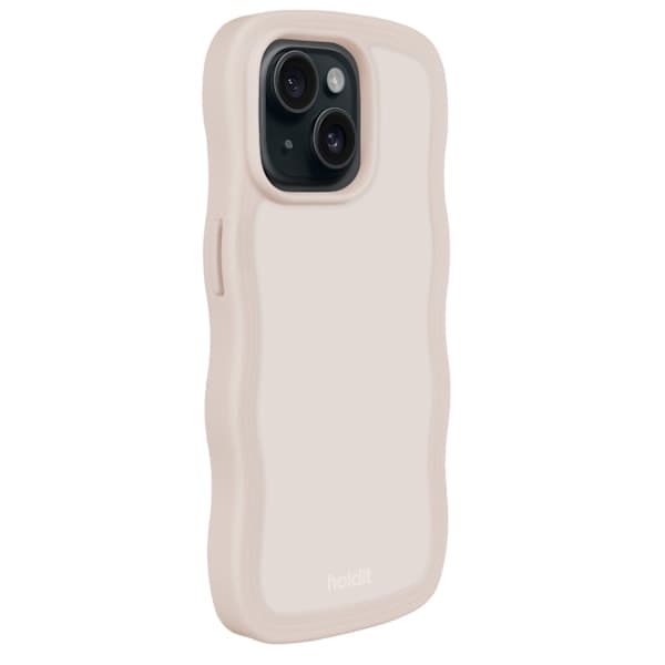 Kompatibelt deksel for iPhone 15/14/13 Bølgete Lys Beige{sl}