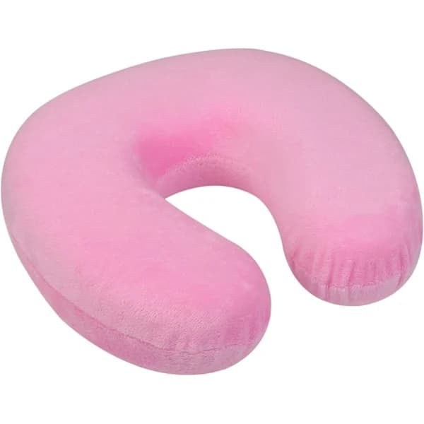 Neck pillow with removable cover, memory foam, pink【PL】