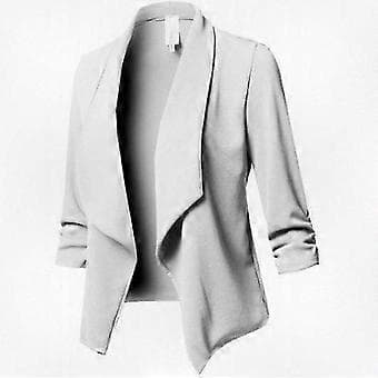 Lett, elastisk åpen blazer for kvinner - Uformell blazer perfekt for hverdagsbruk hvit L white L