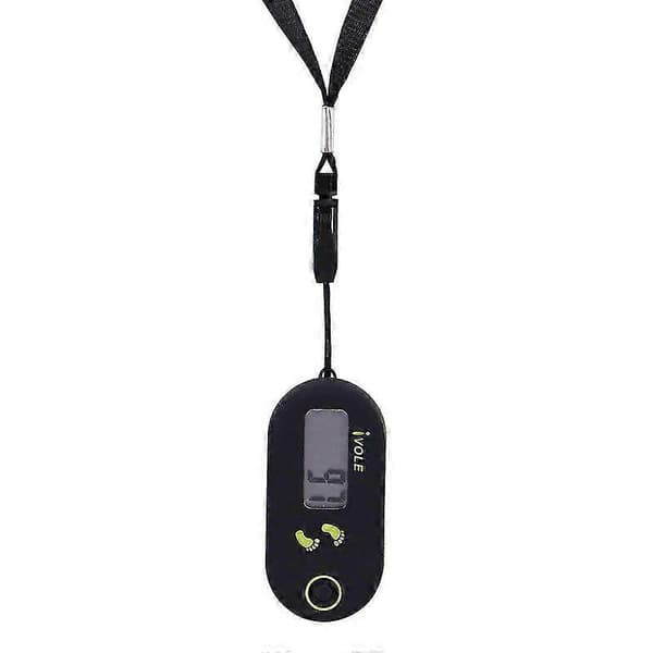 Clispeed Simple Mini Pedometer 3D Digital Pedometer For Exercise Men Women (Black)