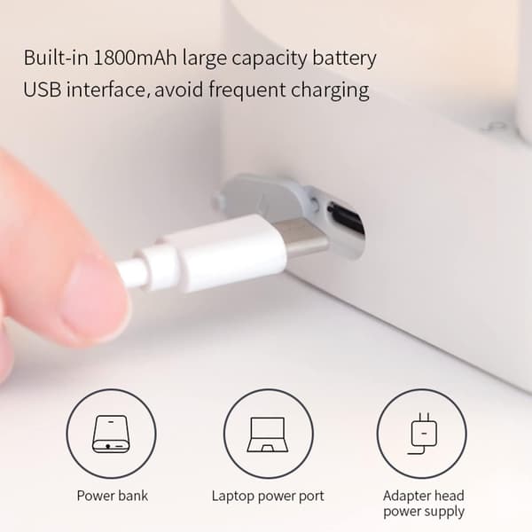 Vit - 1-delt bærbar vannpumpe, USB-oppladbar vannkoker