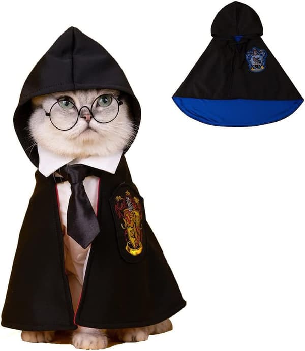Hogwarts kæledyrsskole kappe Halloween kattekostume hundekostume