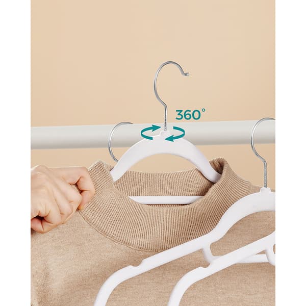 Samettipäällysteiset henkarit 360° kääntyvällä koukulla - 50 kpl