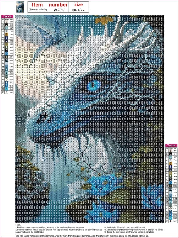5D Diamantmaling 30x40cm Dragelegende 44