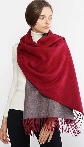 Vinter Skjerf Pashmina Sjal Omslag for Kvinner Lang Stor Varm Tykk