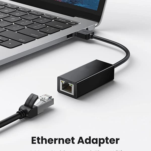 Ethernet-adapter USB 2.0 til 10 100 netværk RJ45 LAN kablet sort