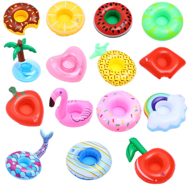 Set med 15 uppblåsbara poolunderlägg, sommar- och strandfestleksaker, stil 5