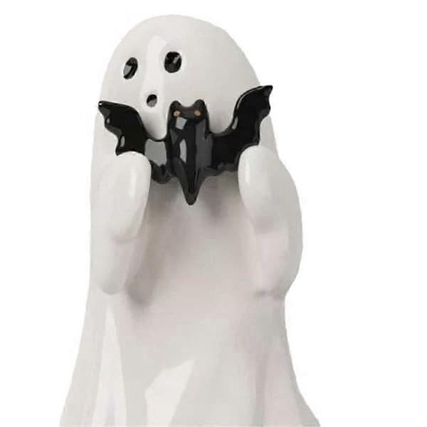 {HH} Small Ghost Statue, Halloween Ghost Sculpture Figurine, Coffee Table Shelf Mantel Display Coll