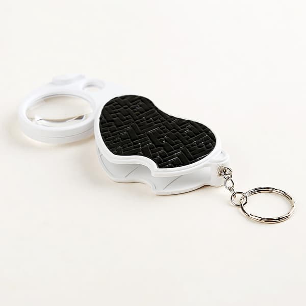 Folding LED Pocket Magnifier, 3x Magnification with 15x Jeweler's Loupe