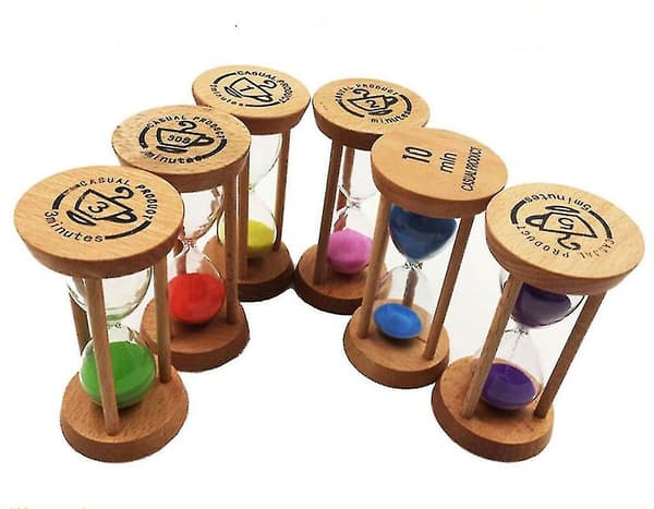 Timeglass i tre 30 sekunder+1 + 2 + 3 + 5 +10 minutters timer Kreativ gave Studiedekorasjon-4