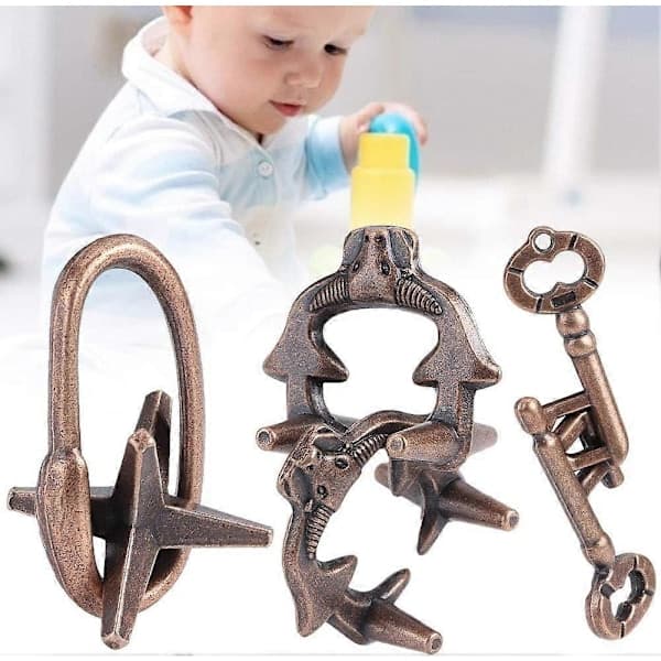 2025 Suitable Zinc Alloy Magic Lock Puzzle Unlock Zipper Durable Educational Puzzle Lock Toy Set