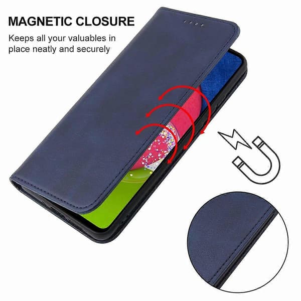 Magnetisk læderetui til Samsung Galaxy A52s 5G [DB] Blå Blue