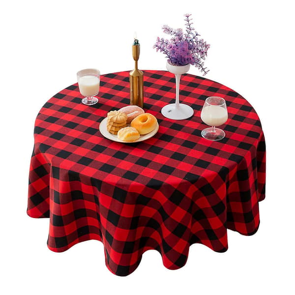 Round Tablecloth Party Wedding Tablecloth for Dining Room Kitchen 2024 New Red 100cm 100cm Red