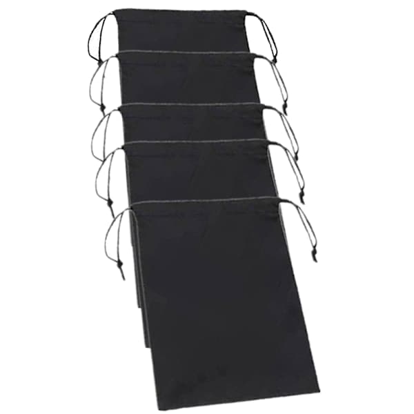 Säilytyspussit kiristysnyörillä 5 kpl 15×20 cm Musta
