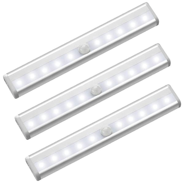 3 stk. 10 LED Infrarød Induktionslampe Bevægelsessensor Natlampe Garderobelampe