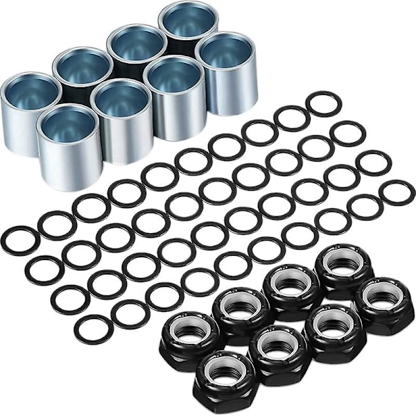 56-dels Skateboard Truck Hardware Kit Skateboard Spacers Longboard Axelmuttrar Skateboard Tilbehør