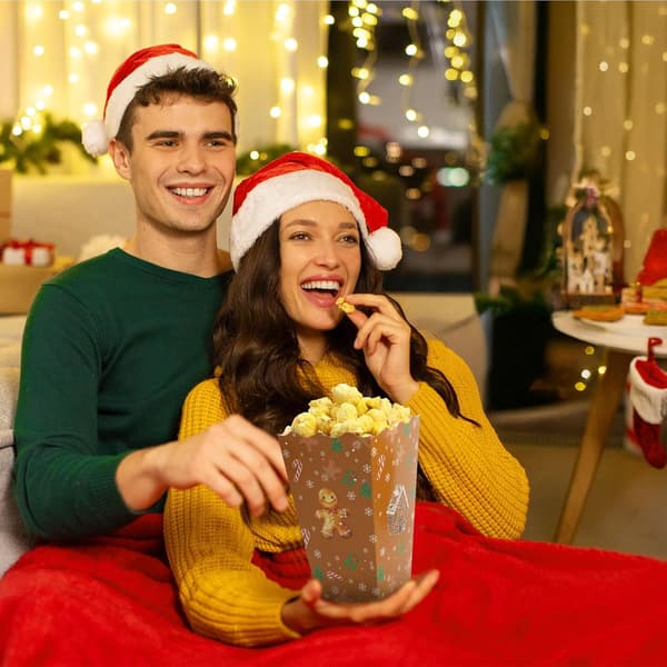 24 stk. julepopcornæsker Peberkagehus Snackspande vare_pakke_antal - item_package_quantity