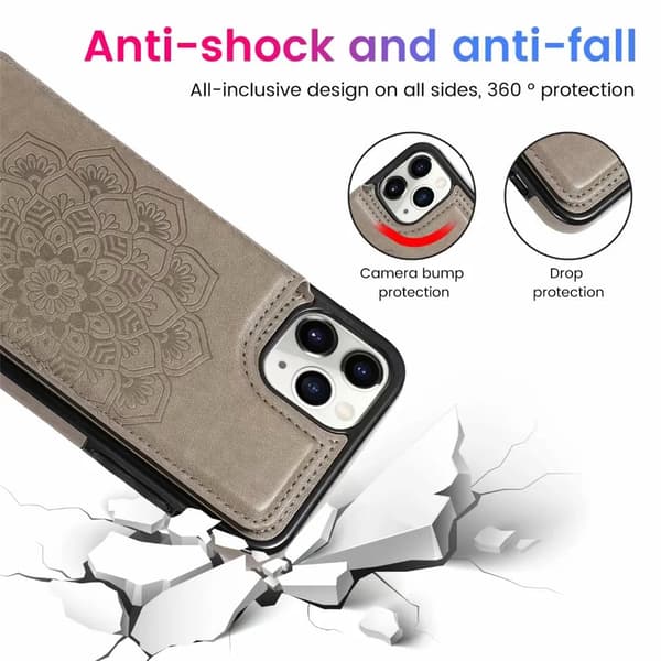 1 stk. Kompatibelt iPhone 11 Pung Etui med Kortlommer