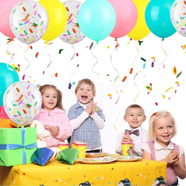 Happy Birthday Printed Crimped Curly Ribbon Balloon String Roll