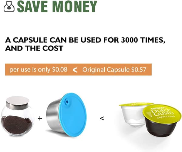 i Cafilas for Dolce Gusto gjenbrukbar kapsel, Dolce Gusto kaffekapsel
