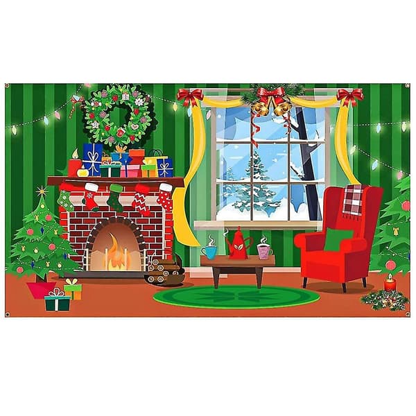 Glædelig jul baggrundsscene dekorationer banner velkommen vinter sne