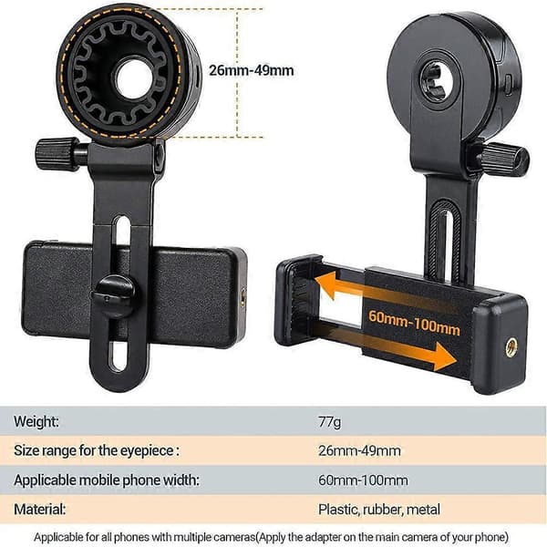 Phone Mount Adjustable Universal Clip-On Phone Photography Clamp