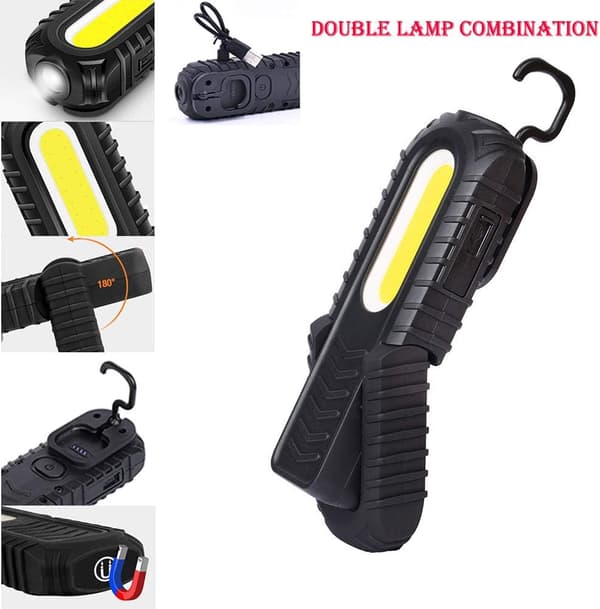 Rechargeable LED Work Light, 5W COB Front LED Inspection Lights w