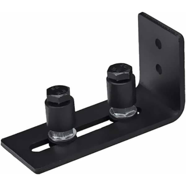 Barn Door Floor Guide, 1pc Adjustable Roller Floor Guide with Screws Barn Door Hardware Track Rails Black-