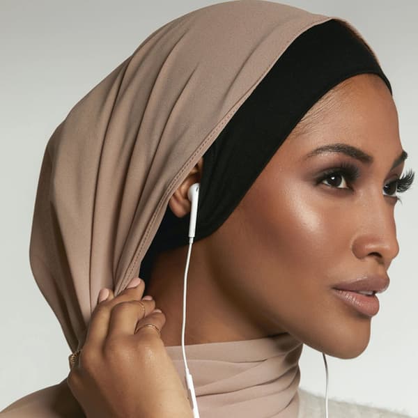 Muslim Underscarf, Elastic Non-Slip Hijab Cap with Ear Openings, Quick-Drying Machine Washable Cap Underscarf, Lightweight and Breathable