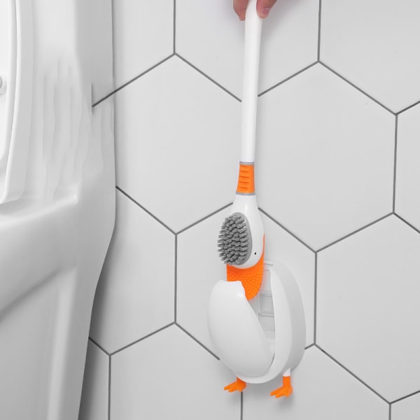 Effektiv rengöring med en snygg toalettborste i silikon