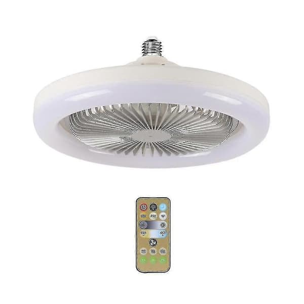 30W Ceiling Fan With Integrated E27 Lamps Remote Control Ceiling Lighting Bedroom Living Room Switch Contr