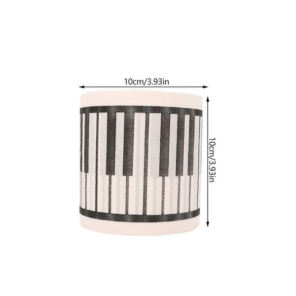 1 rulle toalettpapper, tryckt rullpapper, dekorativt pianotryck, servett, badrumspapper