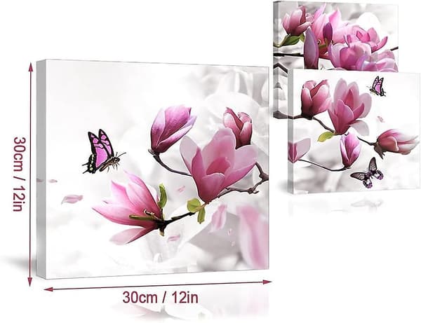 Elegant Orkideblomstertrykk - Moderne Veggkunst for Bad - Klar til å Henge