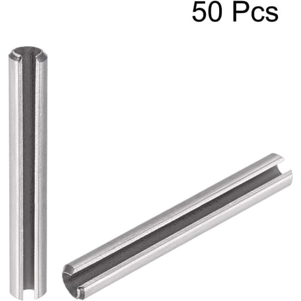 Slotted Spring Pin - M3 x 40mm 304 Stainless Steel Split Spring Dowel Pin Smooth Surface 50pcs