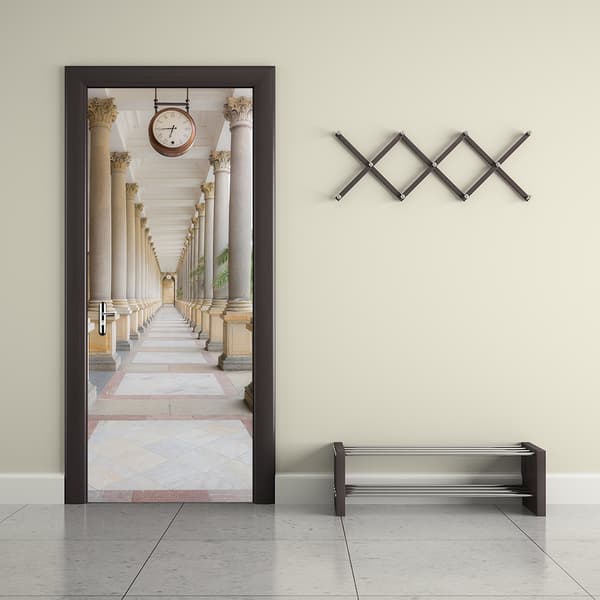 77x200cm Dörrdekal Trompe l'oeil Effekt 3D Tapet (Stil 7)