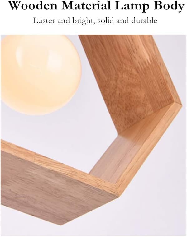 E27 Creative Hanging Lamps Industrial Wood Ceiling Lamp Mo
