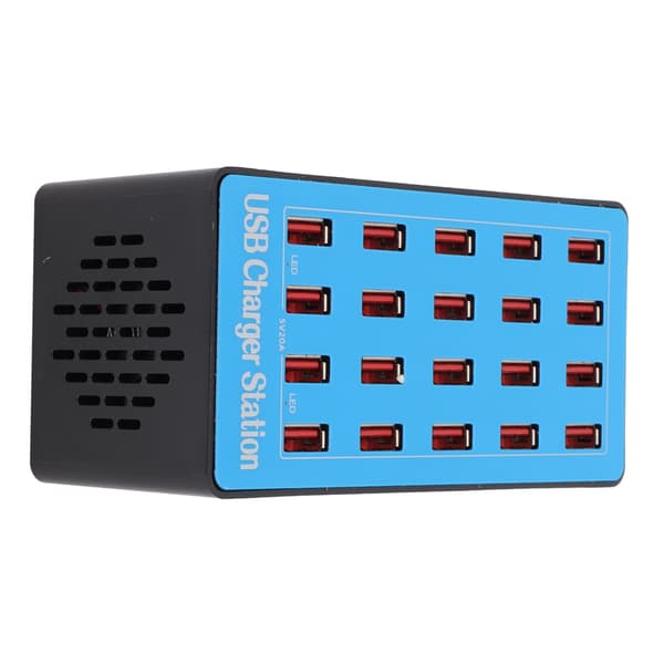 WLXA5+ 100W 20-portars USB-hubbladdare Väggströmadapter Snabbladdningsstation 100-240V (US-kontakt)