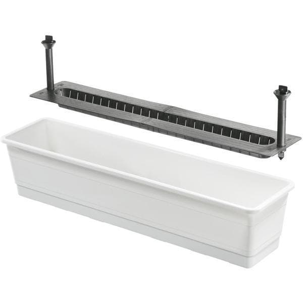 Balcony Box 75 cm Recycled Material Orthex White White Vit 75 cm